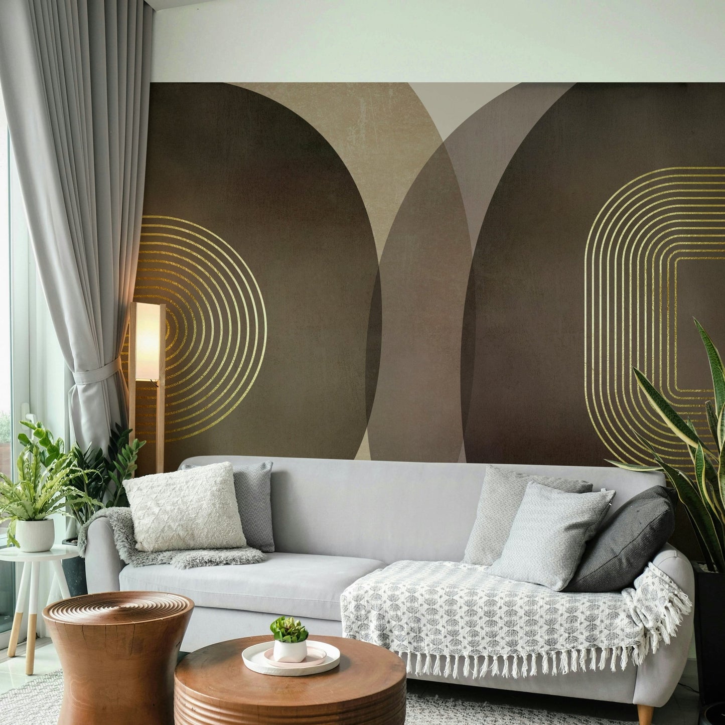 Modern Mid Century Rustic Wall Mural