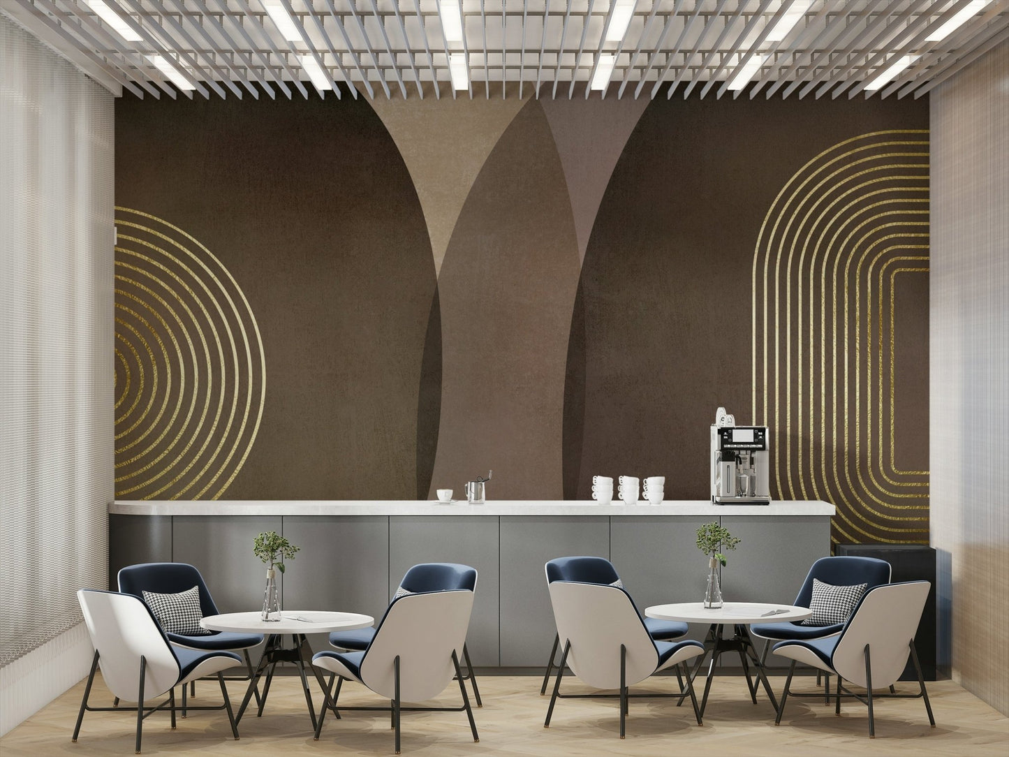 Modern Mid Century Rustic Wallpaper