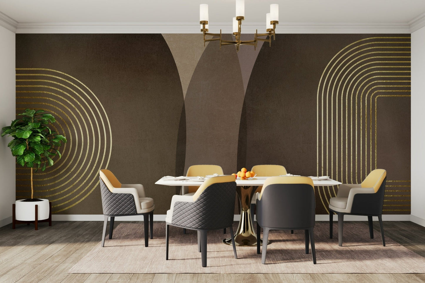 Modern Mid Century Rustic Wallpaper