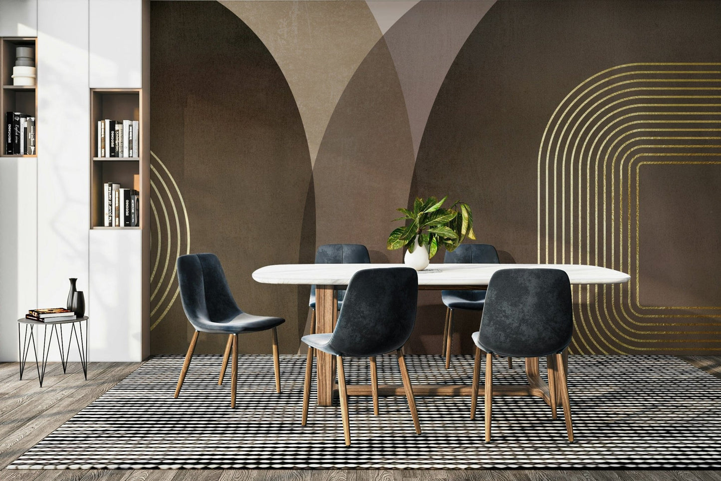 Modern Mid Century Rustic Wallpaper