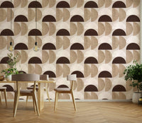 Modern curved pattern wall print

