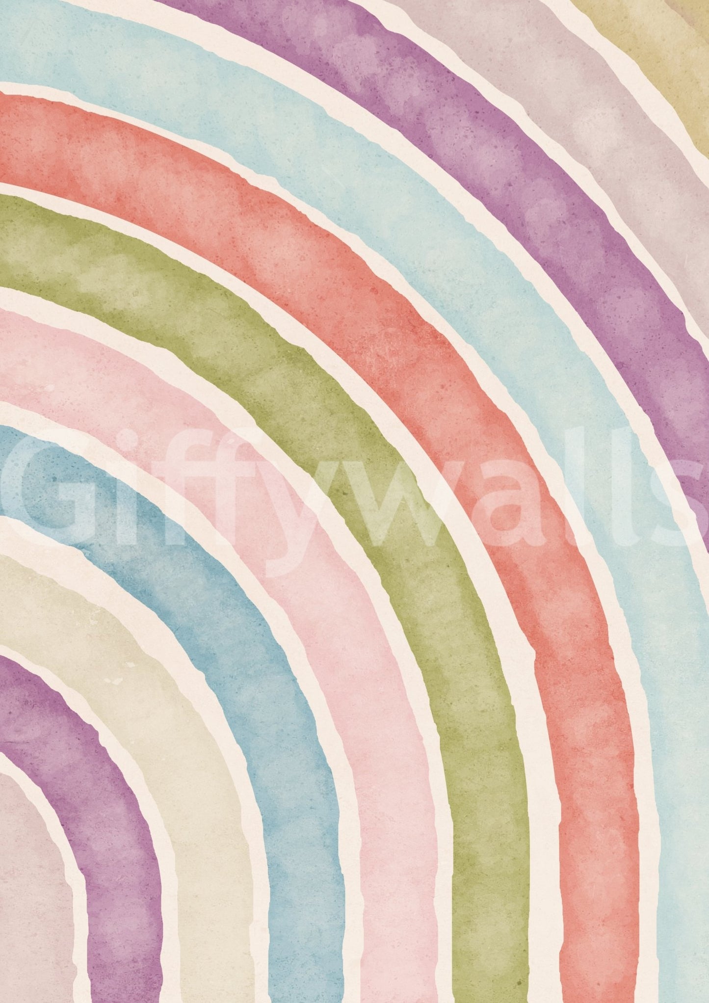 Modern Minimalist Rainbow Wall Mural