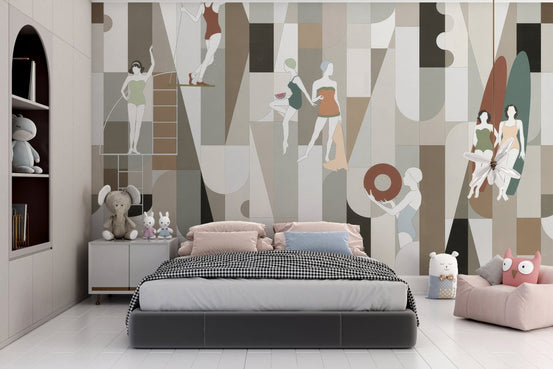 Modern Mosaic Wearables Wallpaper Mural, C275