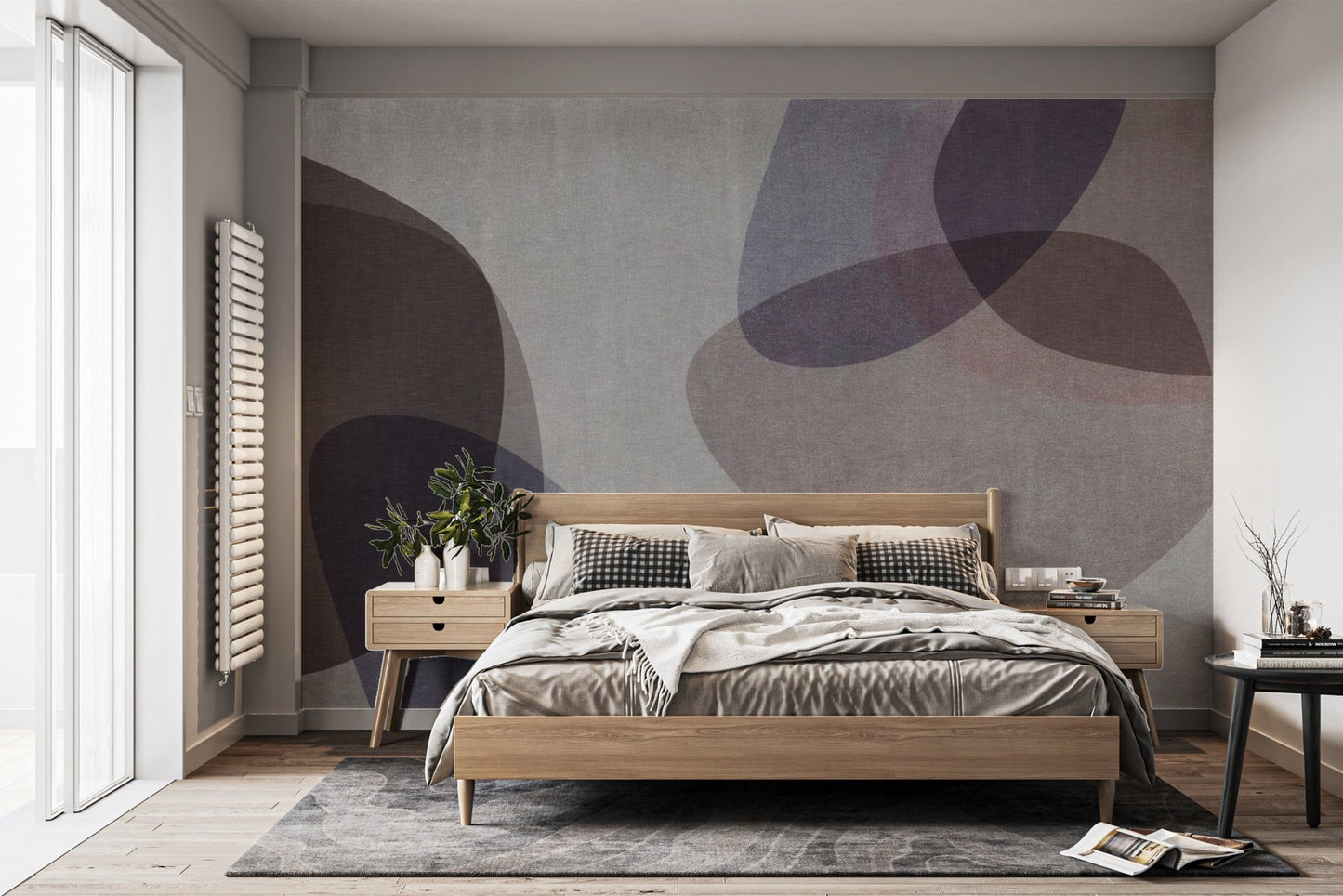 Modern Overlapping Forms Wallpaper