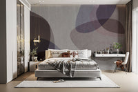 Muted abstract shapes wallpaper design
