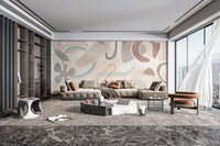 Neutral pastel abstract wallpaper print
