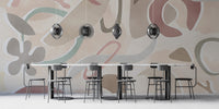 Contemporary soft-tone abstract wallpaper
