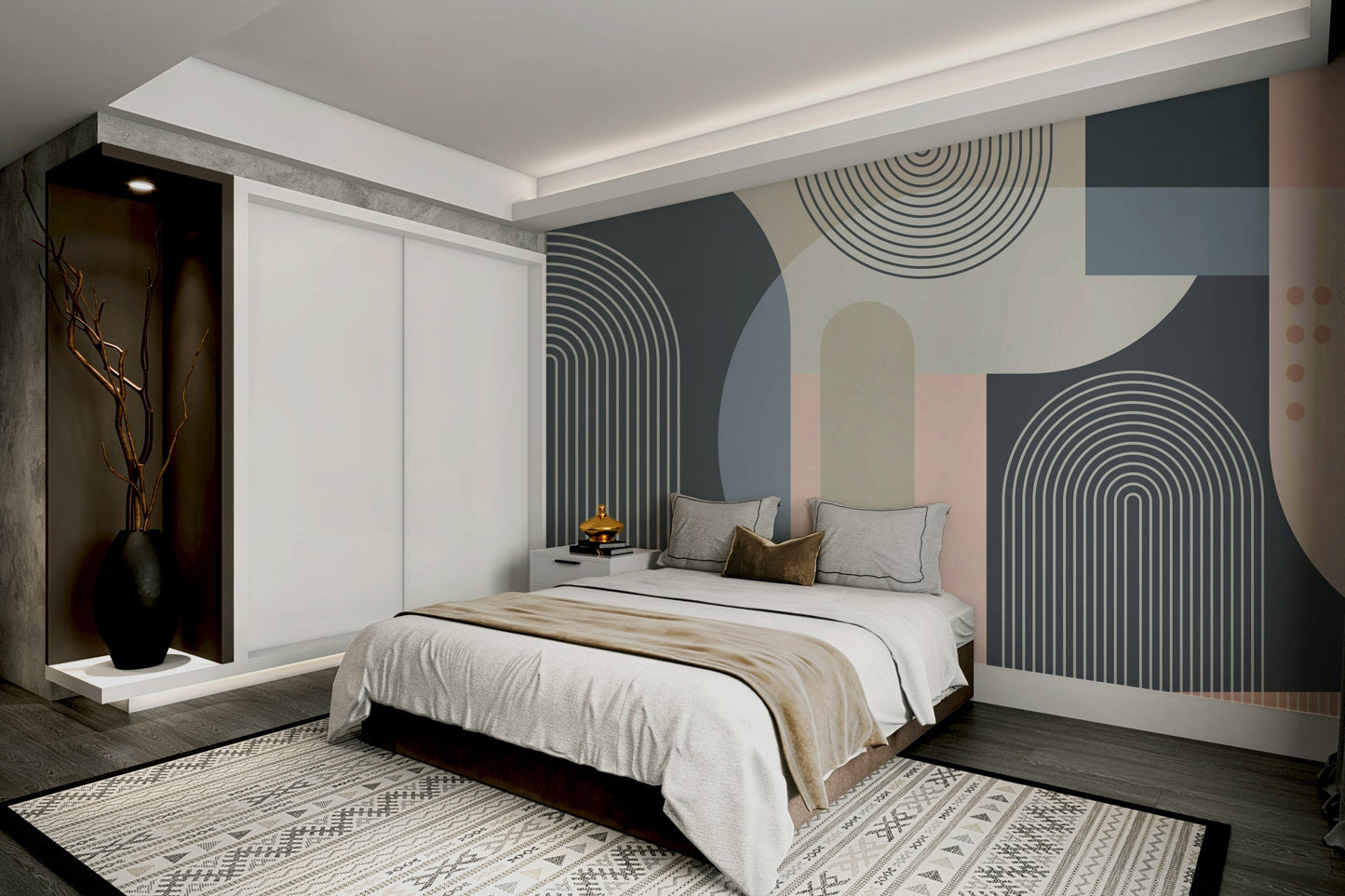 The composition is an abstract, geometric pattern.GD3595

