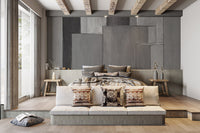 Stylish Gouache Grey Wall Art Mural
