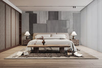 Geometric Prisma Grey Wall Covering
