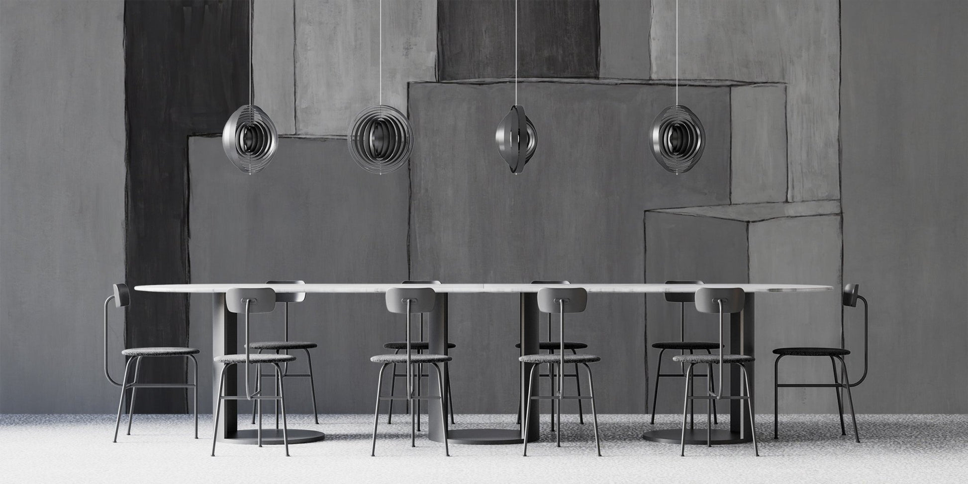 Minimalist Prisma Grey Wallpaper Design
