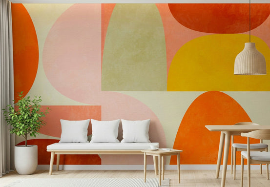 A beautiful abstract geometric wallpaper mural for a modern home., GD5209