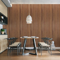 Modern vertical striped wood wallpaper
