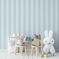 Pastel blue stripes on a beige background wallpaper.

