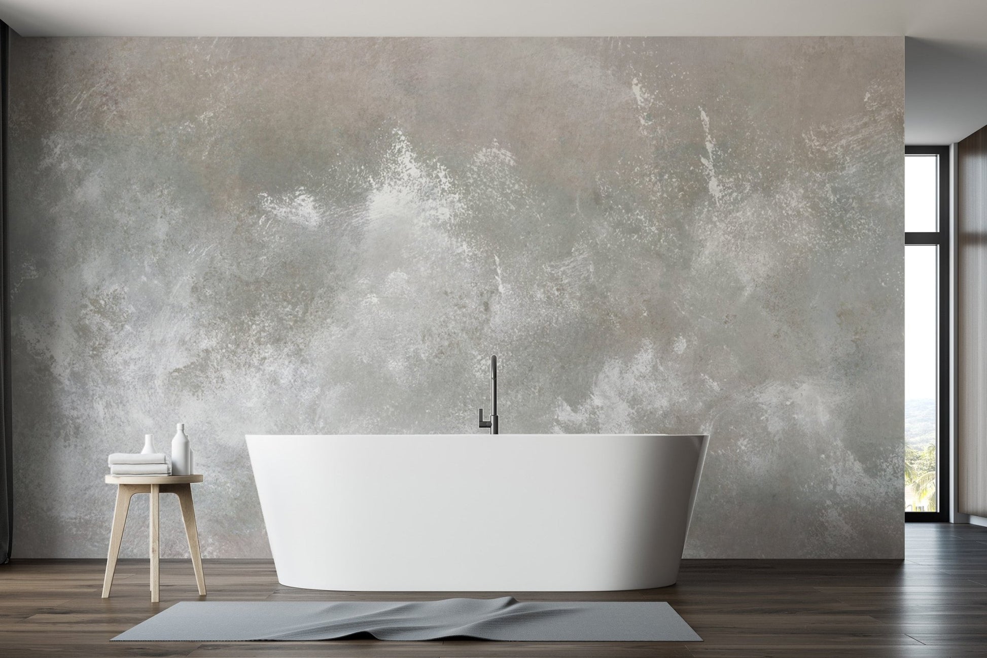Industrial concrete effect wall mural
