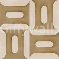 Modern Textured Geometries Camel Wallpaper for a workspace feature wall.