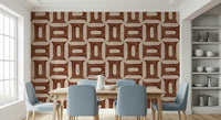 Industrial style copper wallpaper mural for a contemporary apartment., GD7894