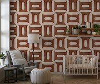 Warm bronze copper wallpaper mural for a dining room décor project., GD7894