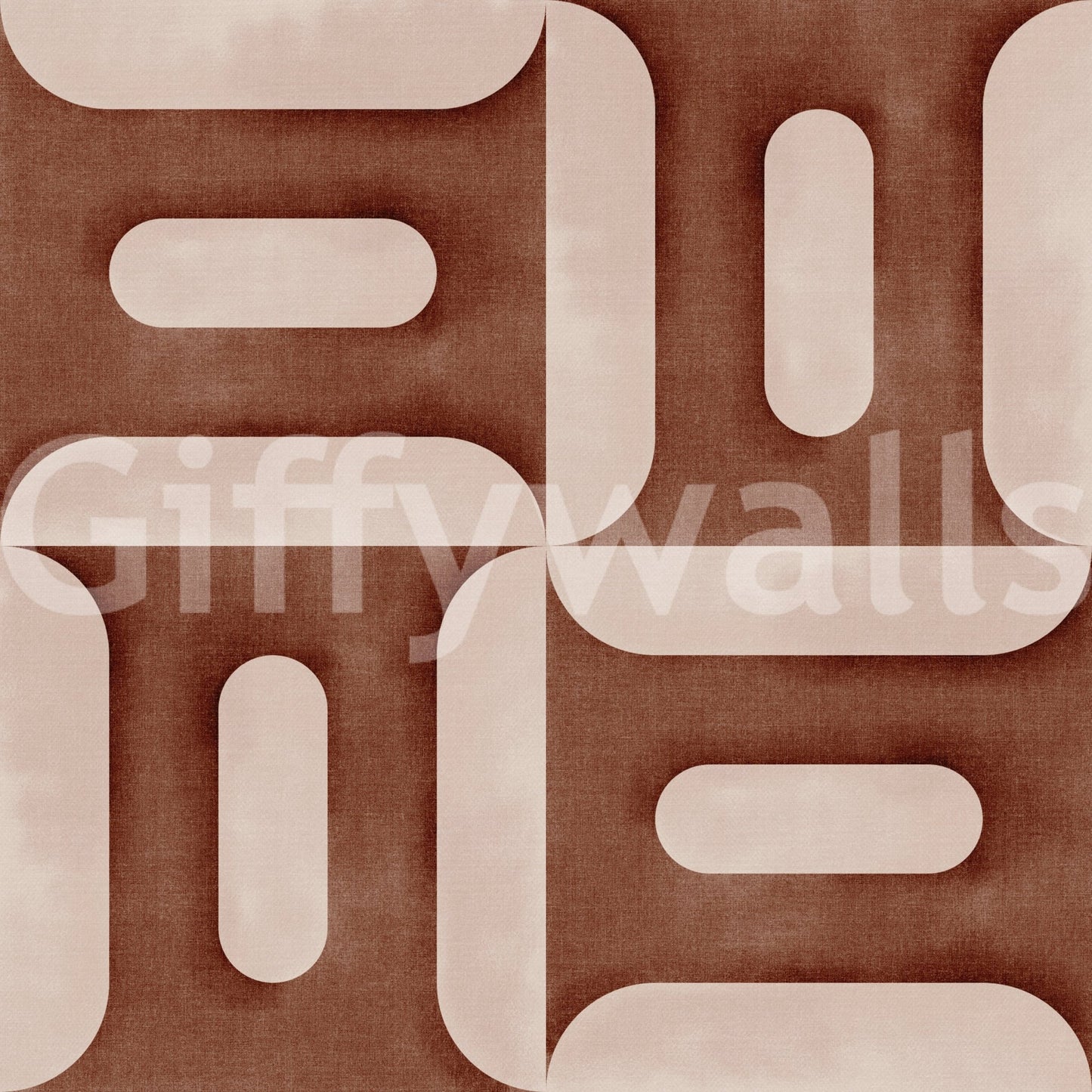 Metallic geometric wallpaper mural for a foyer in a modern home., GD7894