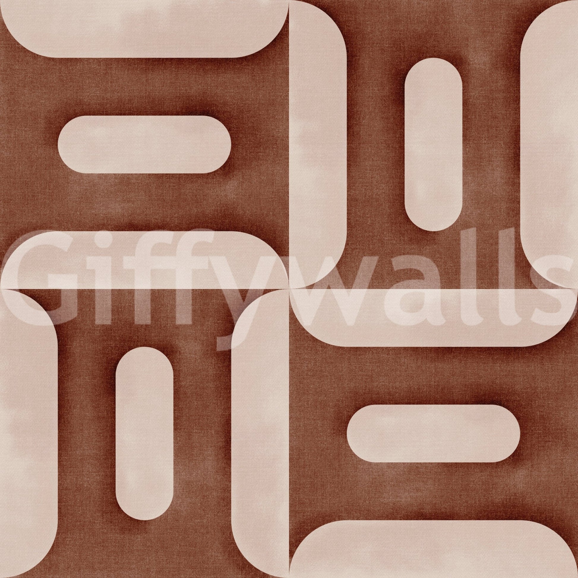 Metallic geometric wallpaper mural for a foyer in a modern home., GD7894