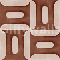 Metallic geometric wallpaper mural for a foyer in a modern home., GD7894
