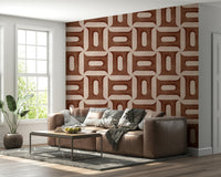 Textured metallic wallpaper mural for an office with modern décor., GD7894