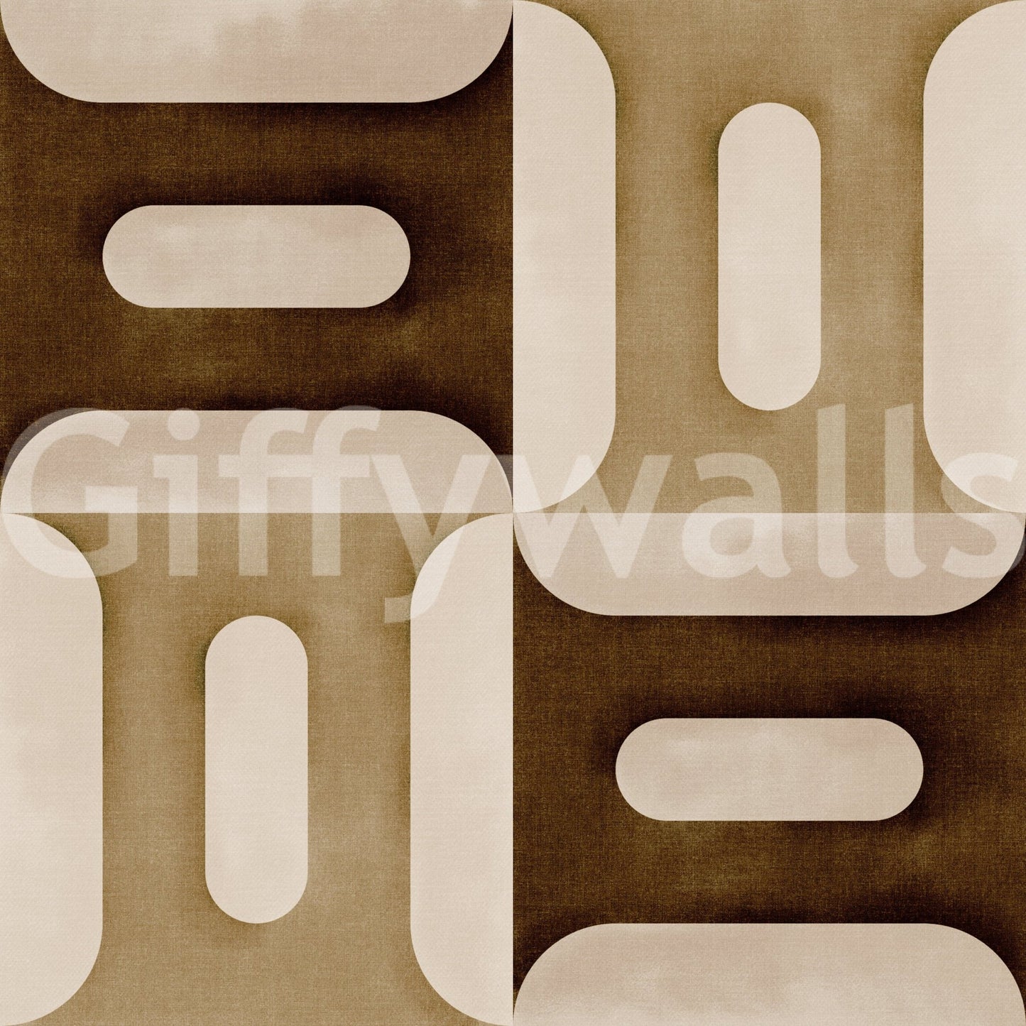 Modern Textured Geometries Earthy Wallpaper mural with a textured look.