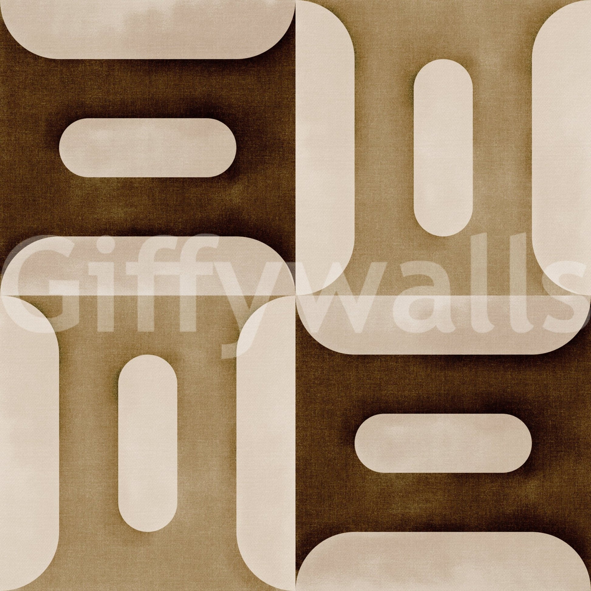 Modern Textured Geometries Earthy Wallpaper mural with a textured look.