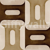 Modern Textured Geometries Earthy Wallpaper mural with a textured look.