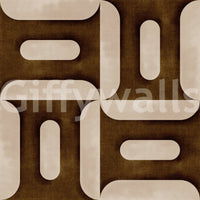 Sophisticated linear design wallpaper mural for a study or reading nook., GD7895