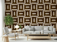 Matt finish textured wallpaper mural for a stylish flat lounge area., GD7895