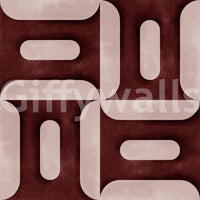 Textured wine tone geometric wallpaper mural for a creative studio wall space., GD7896