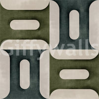 Modern Textured Geometries Winter Wallpaper mural for a sophisticated dining room.