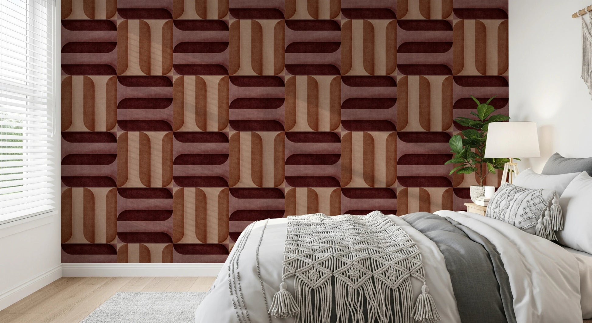 Modern Textured Signs Clay Wallpaper⁠