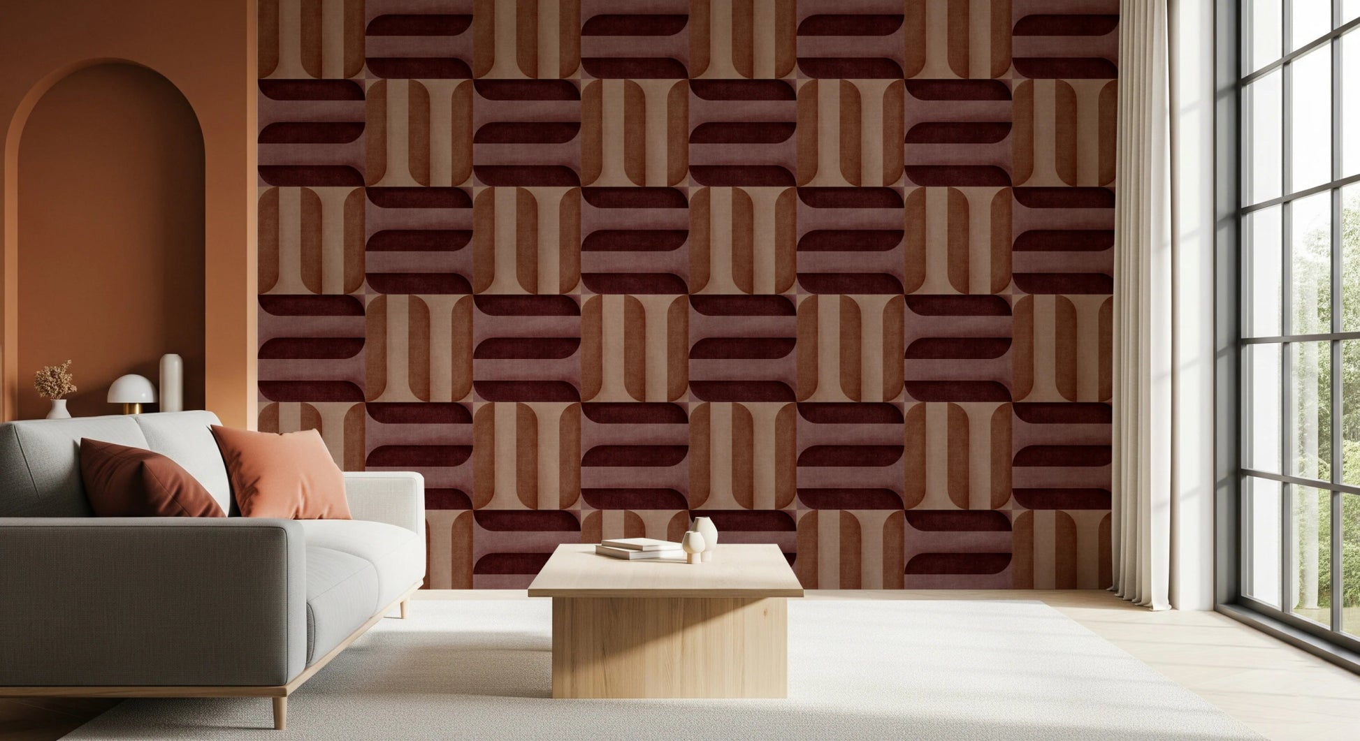 Modern Textured Signs Clay Wallpaper⁠