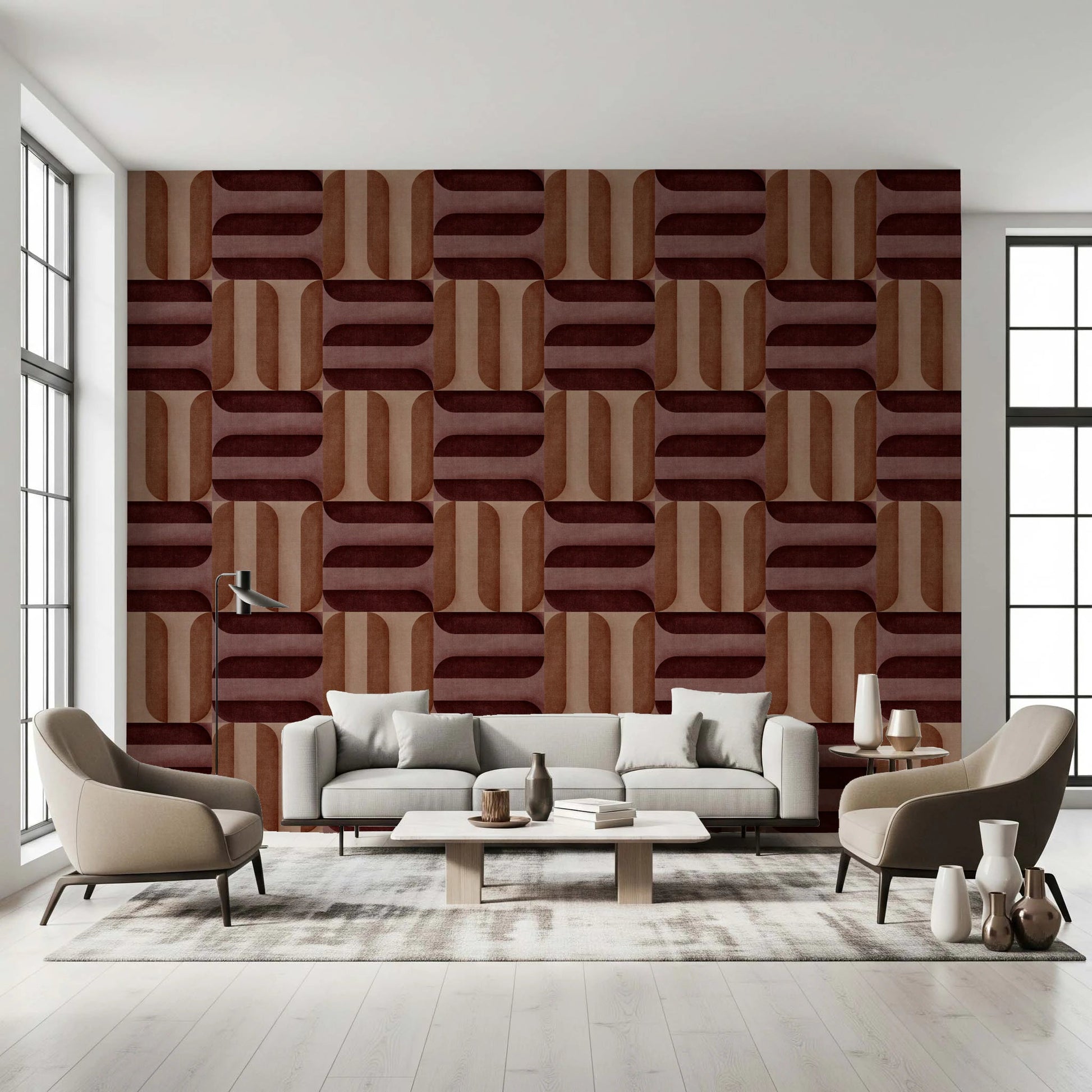 Modern Textured Signs Clay Wallpaper⁠