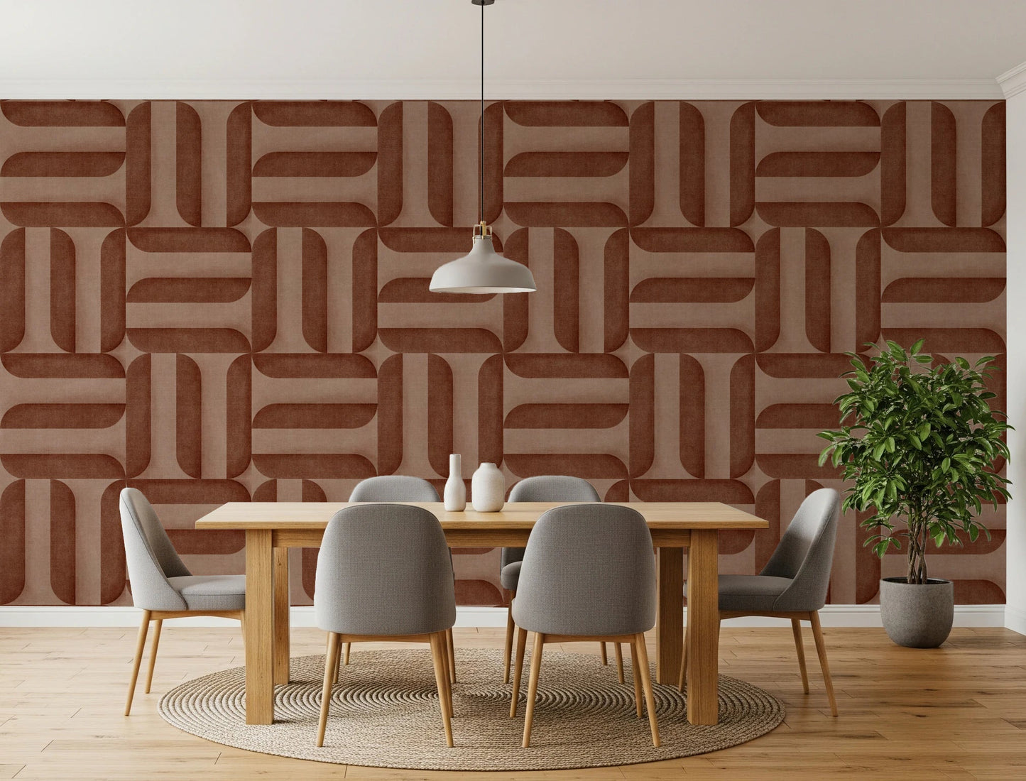 Modern Textured Signs Copper Wallpaper⁠