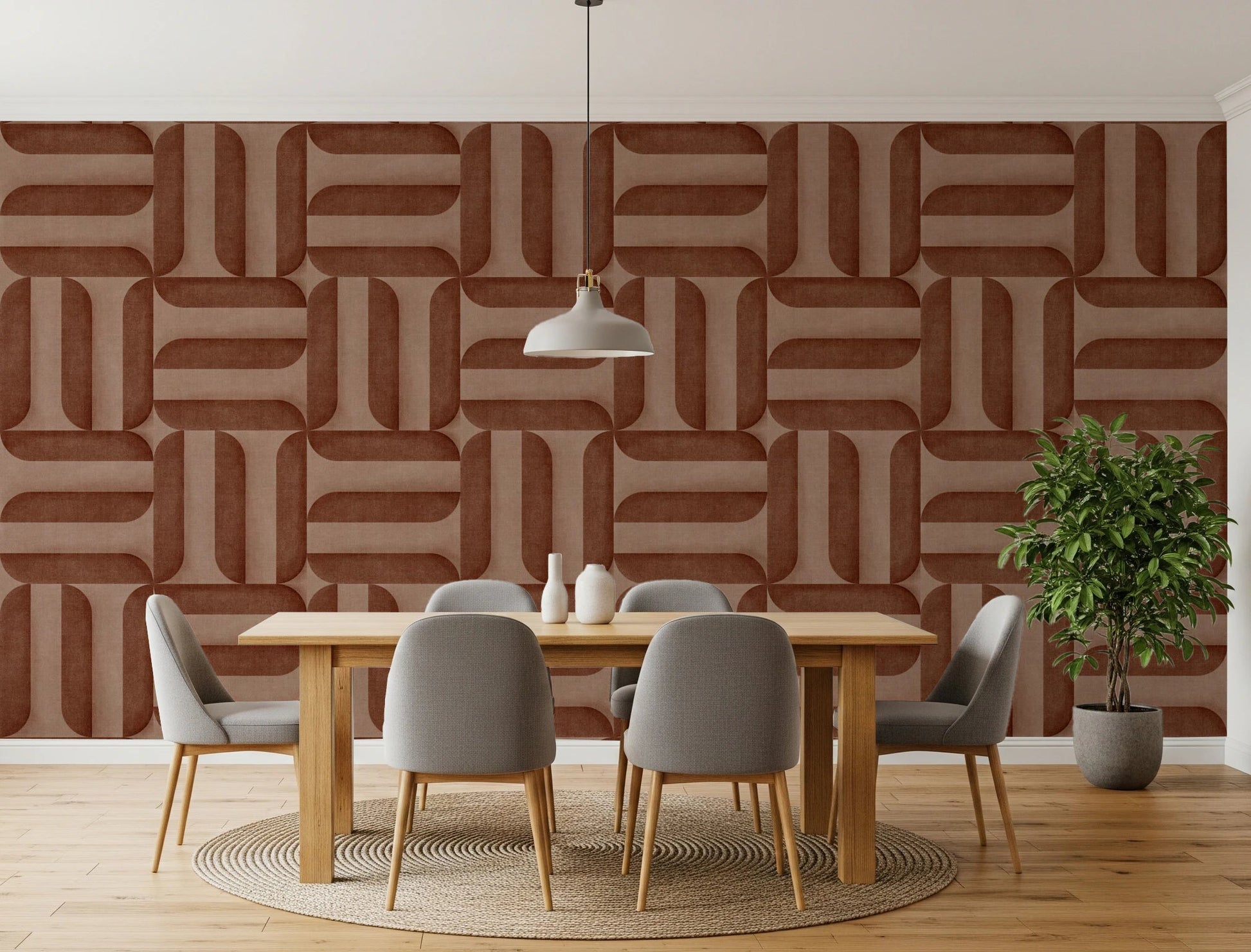 Modern Textured Signs Copper Wallpaper⁠