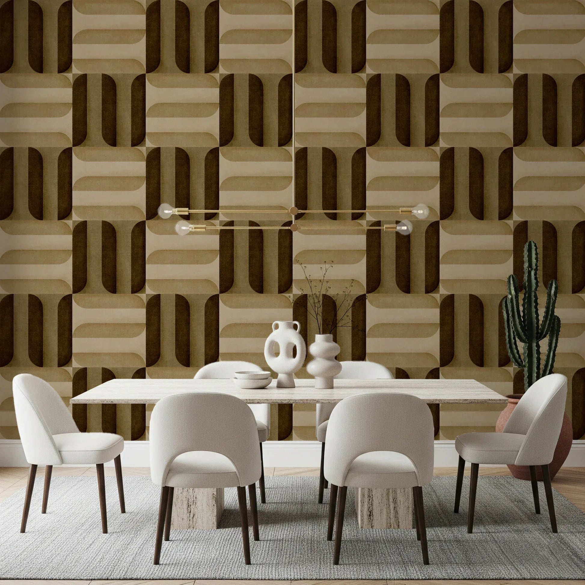 Modern Textured Signs Earthy Wallpaper⁠