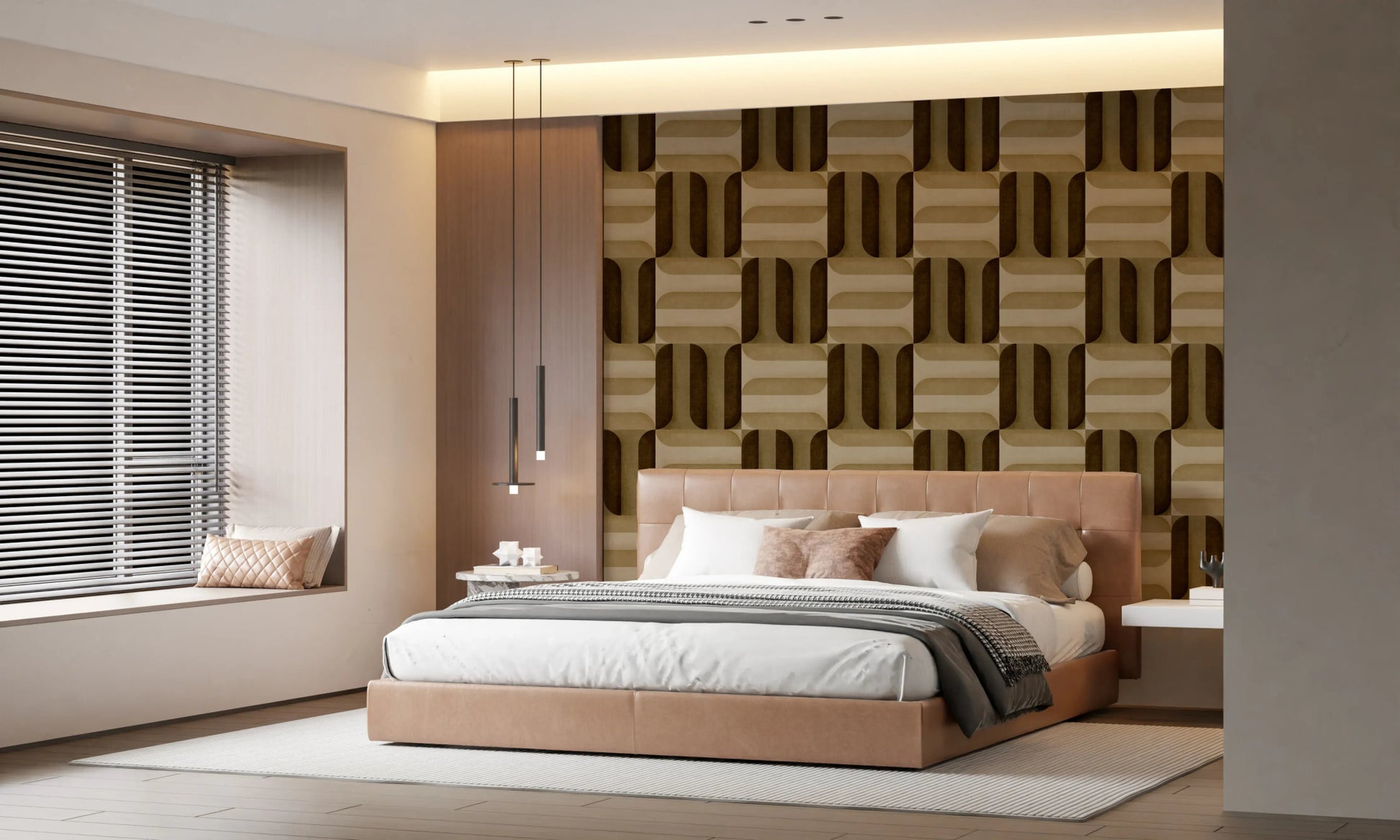 Modern Textured Signs Earthy Wallpaper⁠