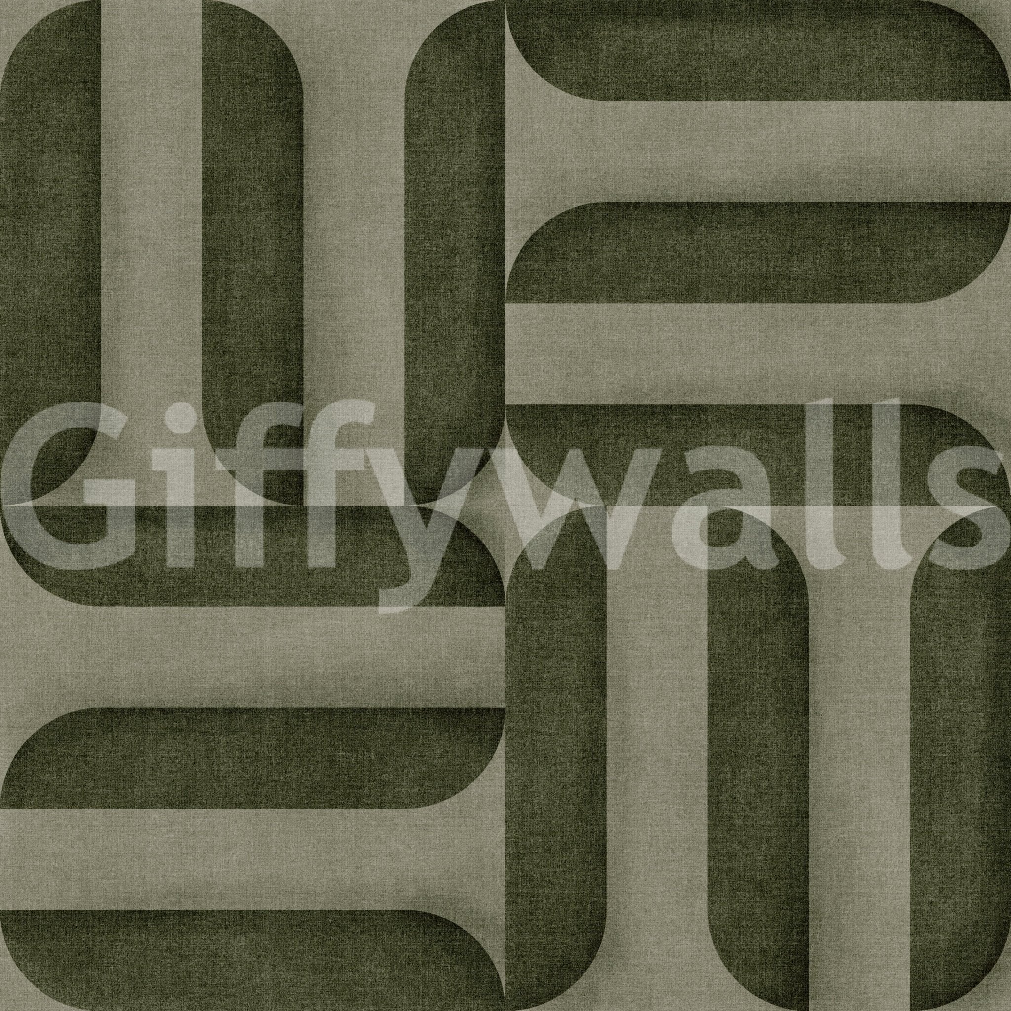 Modern Textured Signs Olive Wallpaper for Home Decor