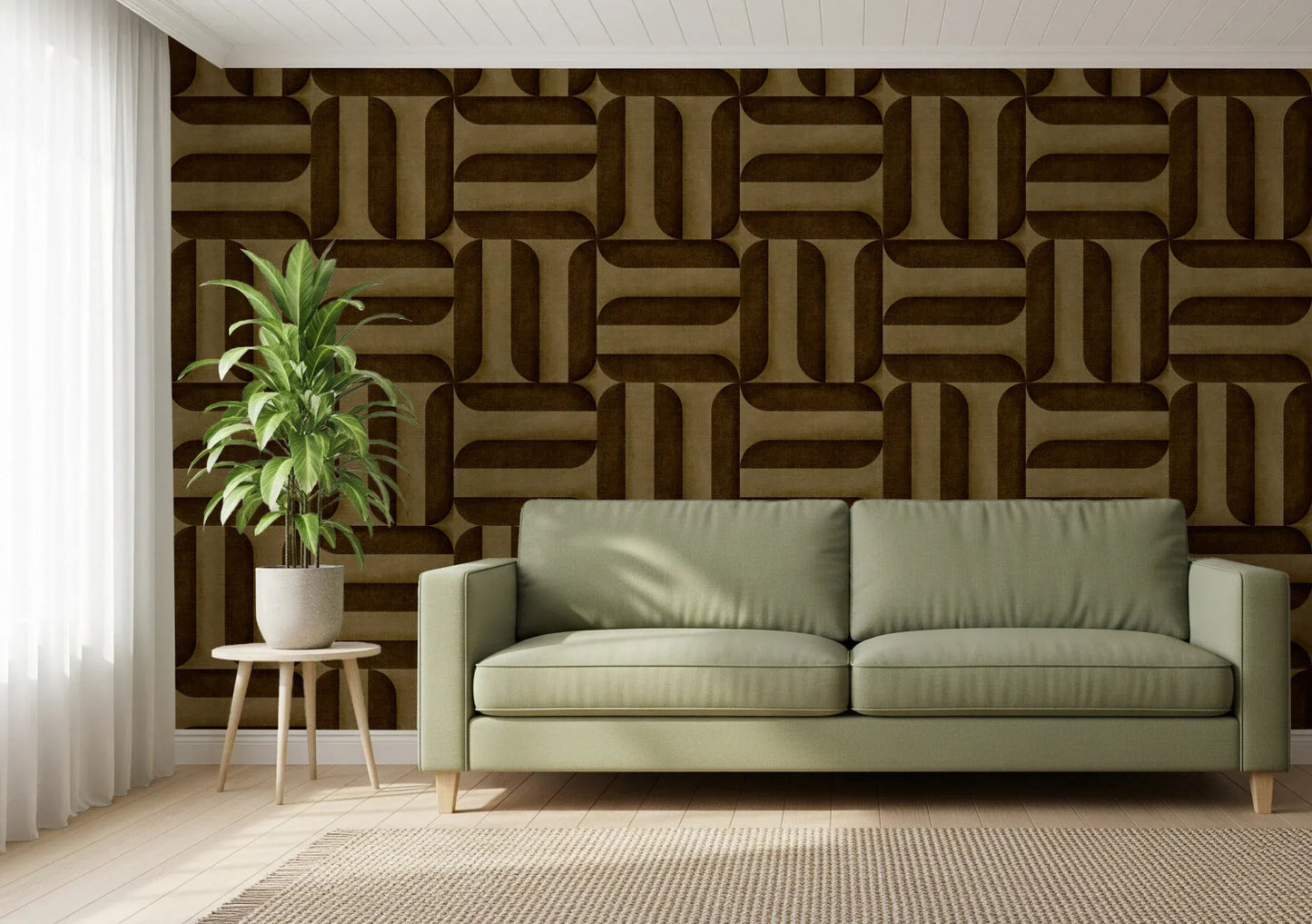 Modern Textured Signs Umber Wallpaper⁠