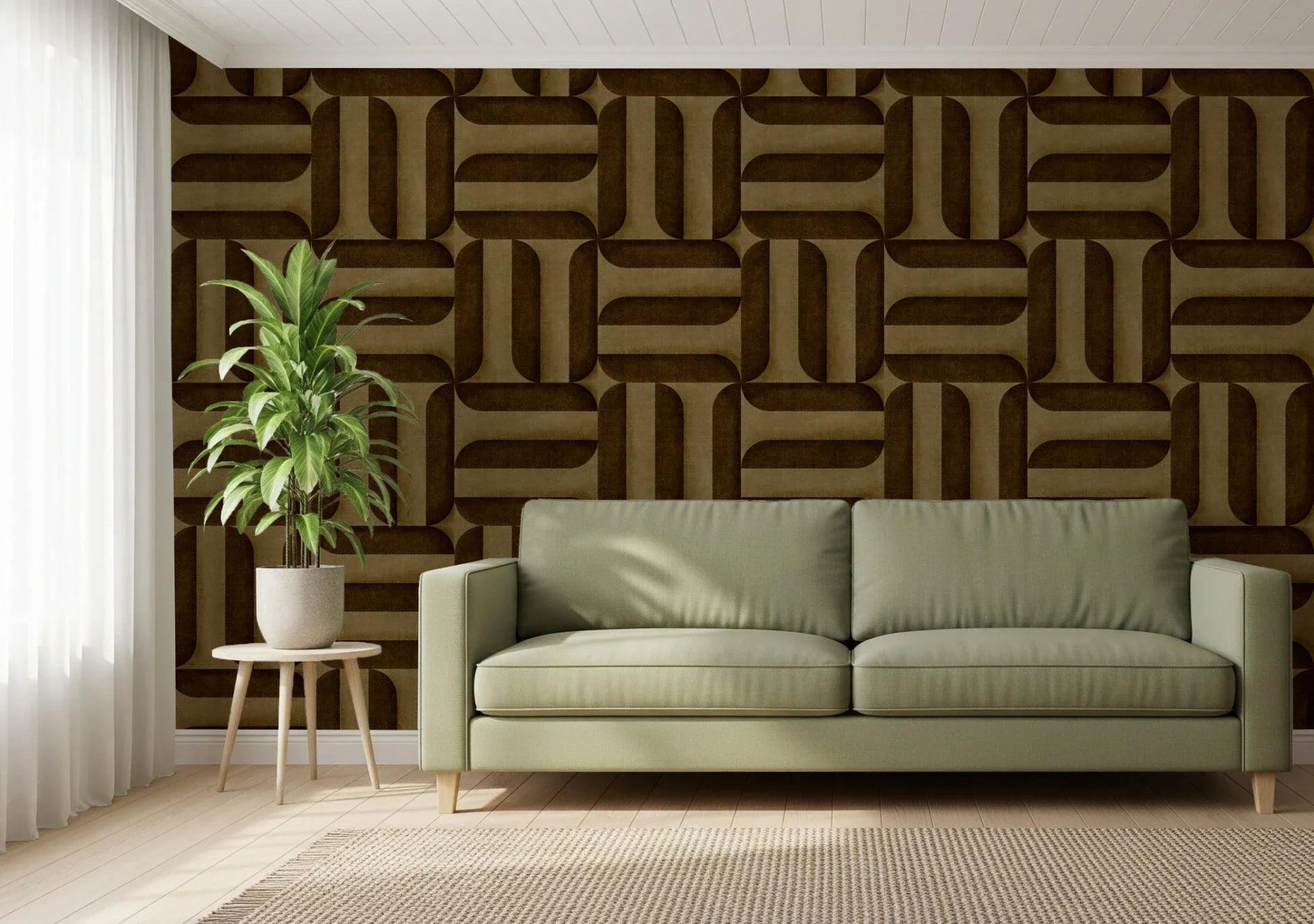 Modern Textured Signs Umber Wallpaper⁠