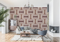 Modern Textured Tiles Clay Wallpaper⁠