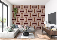Modern Textured Tiles Clay Wallpaper⁠