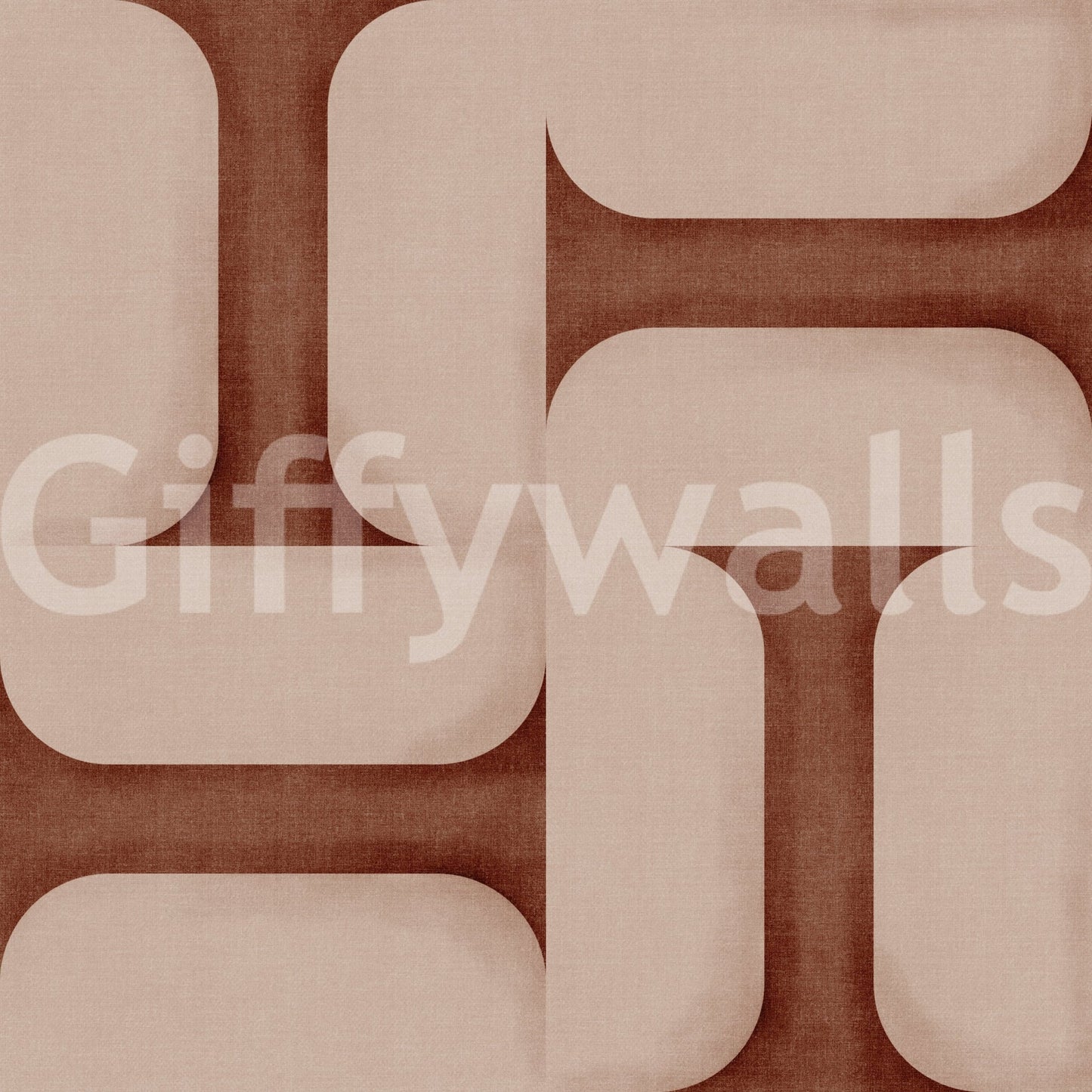 Modern Textured Tiles Copper Wallpaper⁠