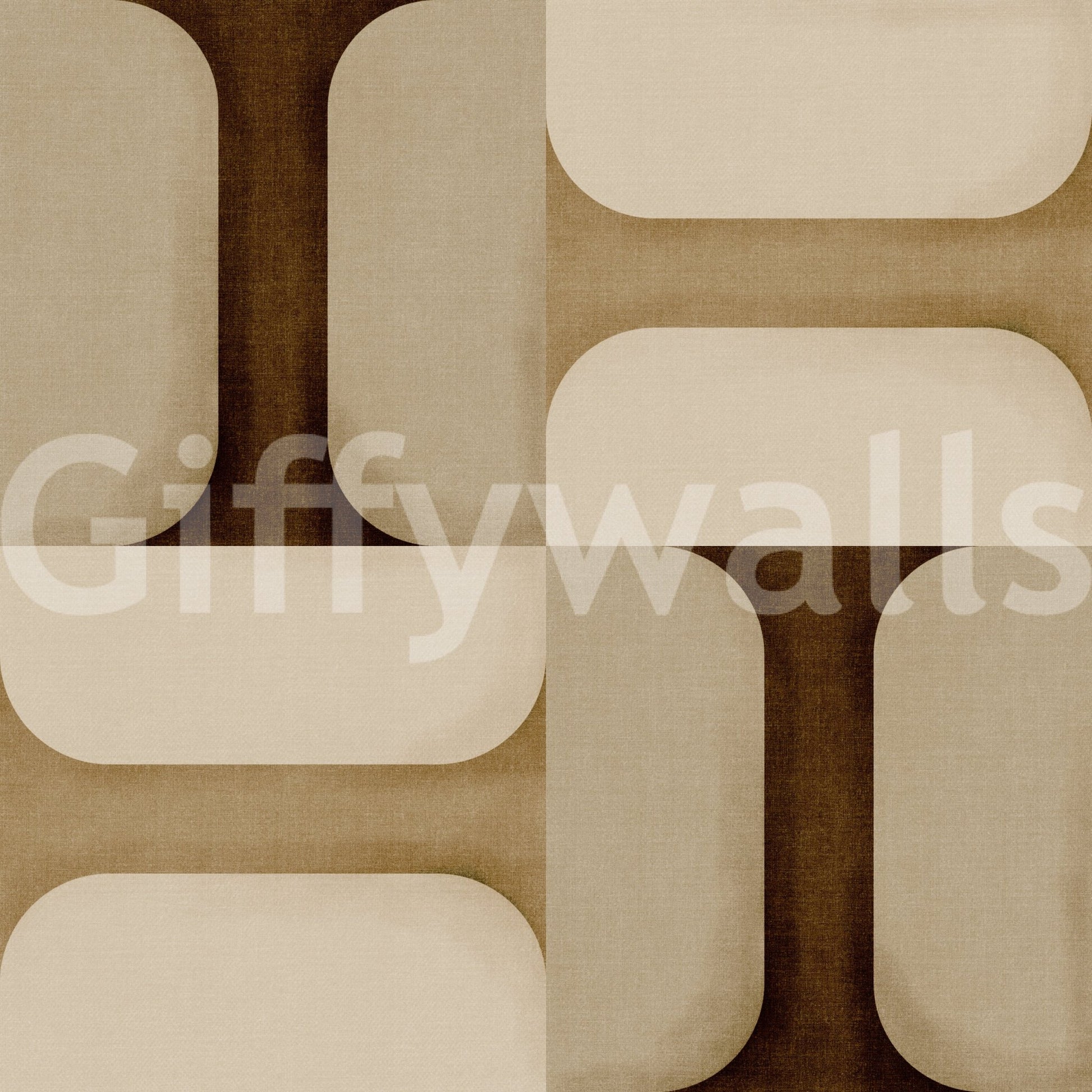 Modern Textured Tiles Earthy Wallpaper⁠