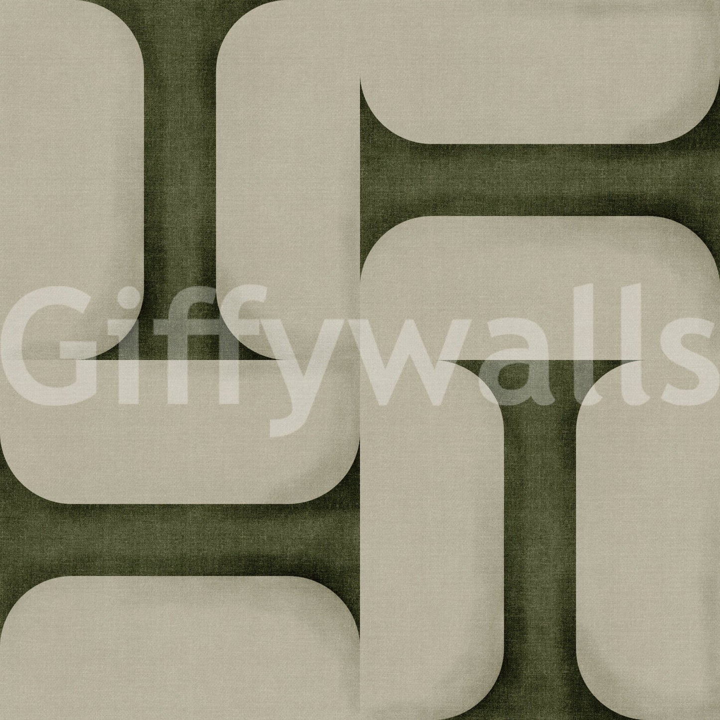 Modern Textured Tiles Olive Wallpaper⁠