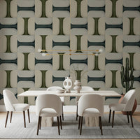 Modern Textured Tiles Winter Wallpaper⁠