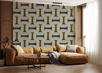 Modern Textured Tiles Winter Wallpaper⁠